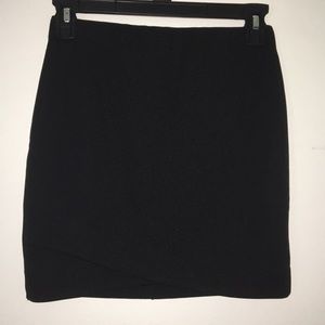 Black mini skirt